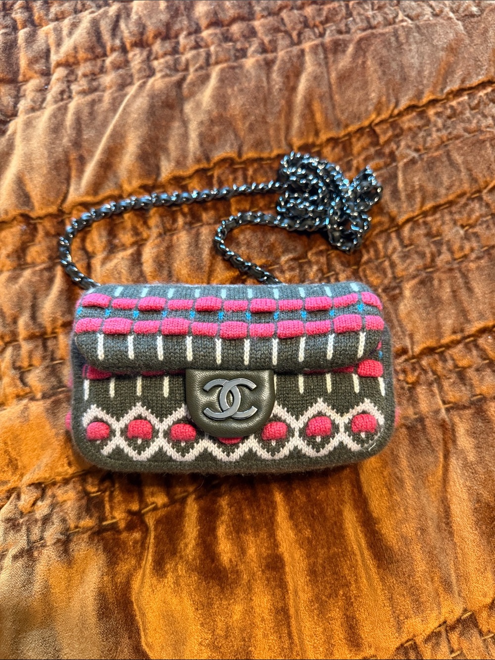 Chanel Cashmere Knit Purse